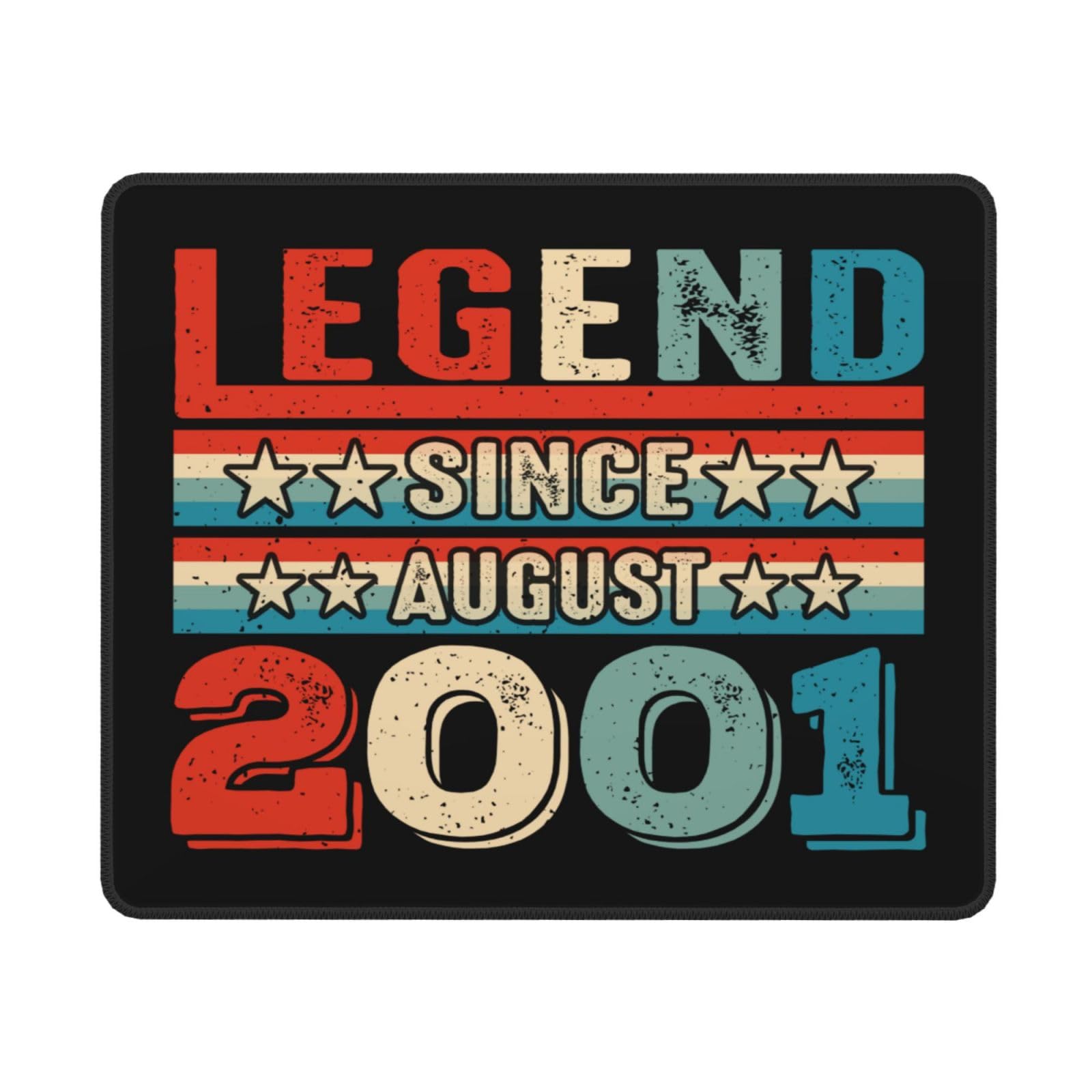 Legend Since August 2001 Non-Slip Rubber Base 10x12 in Square Waterproof Mouse Pad for Office Desk Accessories